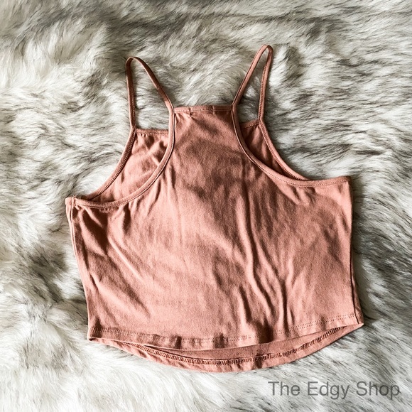 Bozzolo | Square High Neck Cropped Cami Tank Top - Picture 3 of 5